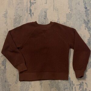 Everlane Rich Brown Fleece Pullover